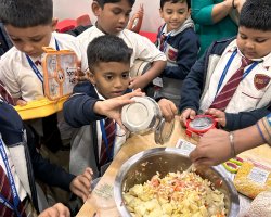 Grade 1 EVS Activity - Cooking without Fire - Bhel Making